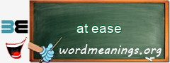 WordMeaning blackboard for at ease